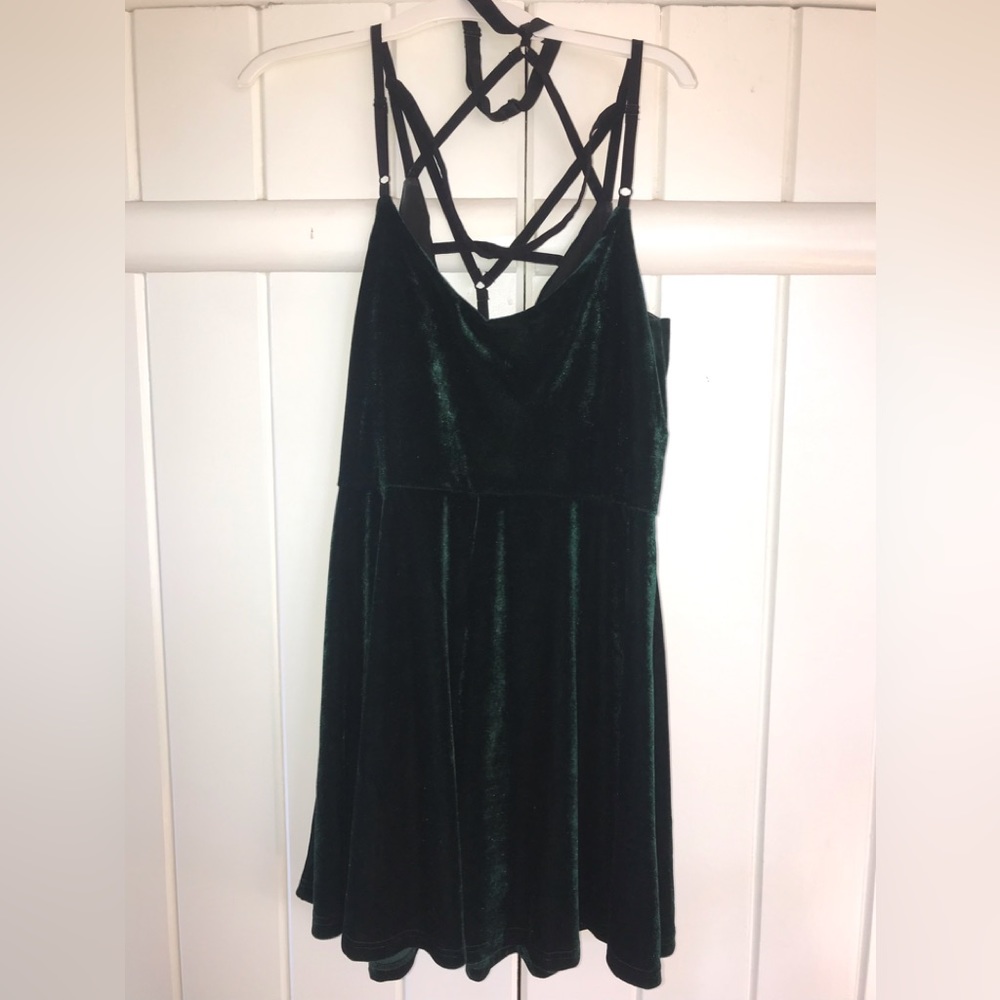 killstar emerald velvet dress
